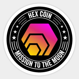 Vintage HEX Coin To The Moon Crypto Token Cryptocurrency Wallet Birthday Gift For Men Women Kids Sticker